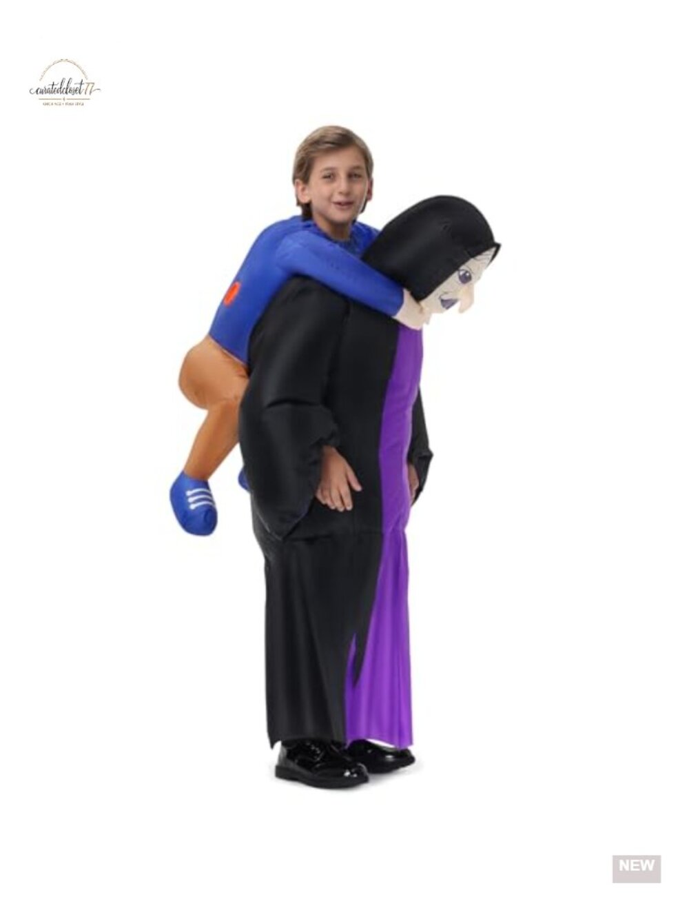 Inflatable Witch Costume Kids Halloween Piggyback Blow Up Cosplay